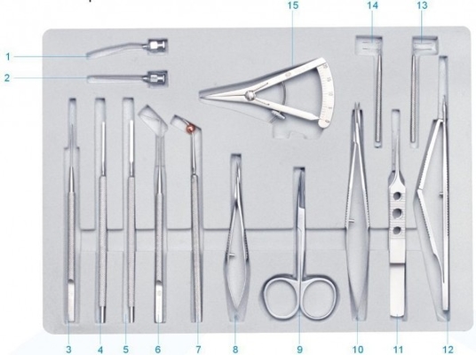 안구내 렌즈 주입을 위해 놓이는 SYX9 Microsurgery 계기